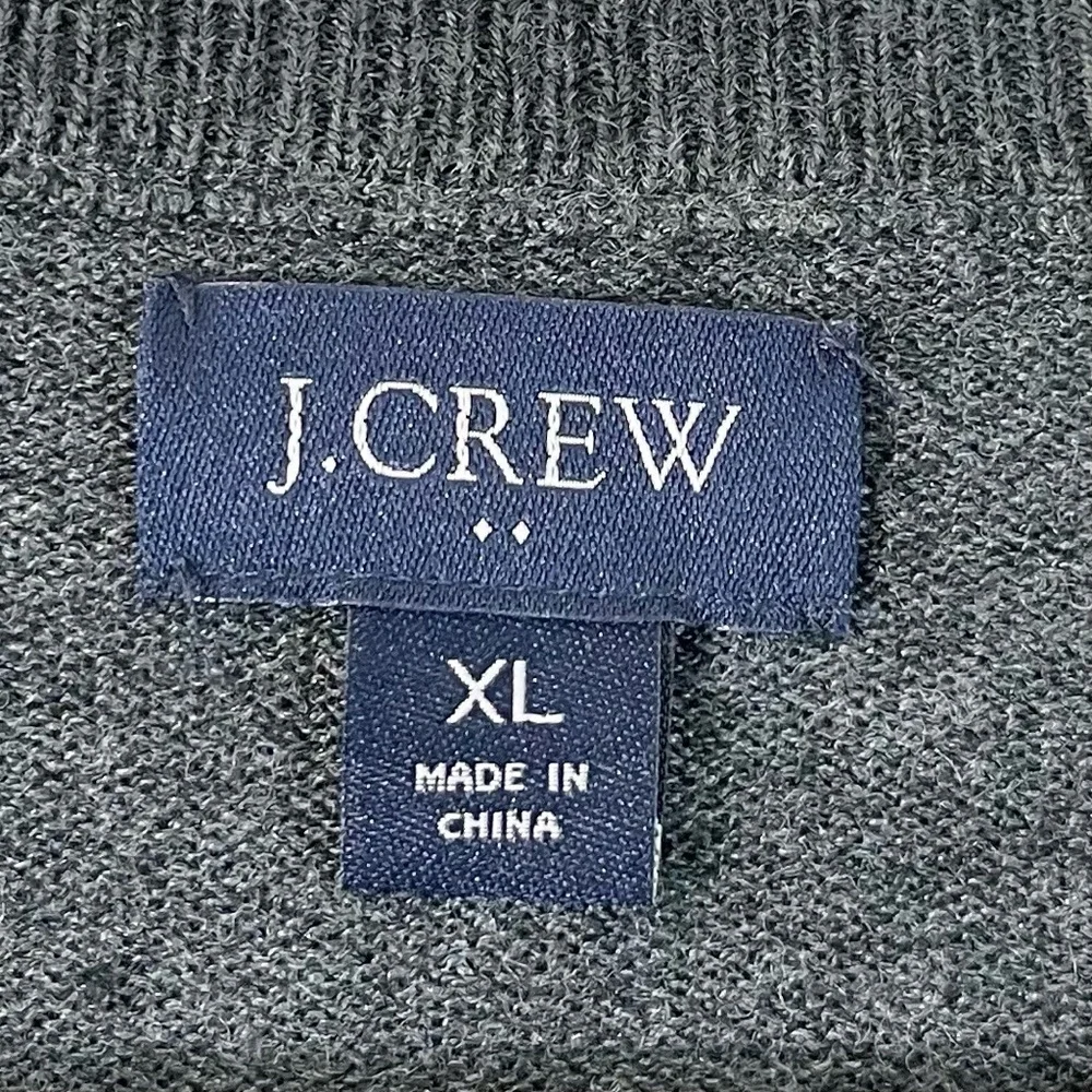 J. Crew Merino Wool Blend V-Neck Long Sleeve Sweater Size XL Gray Lightweight